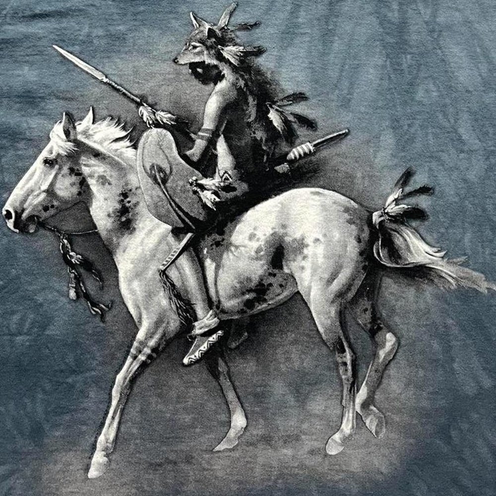 Vintage Native American Horse Mineral Wash Shirt - Picture 3 of 5